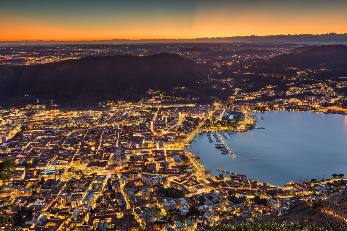 Photocell nodes lighting up Cantello, Italy